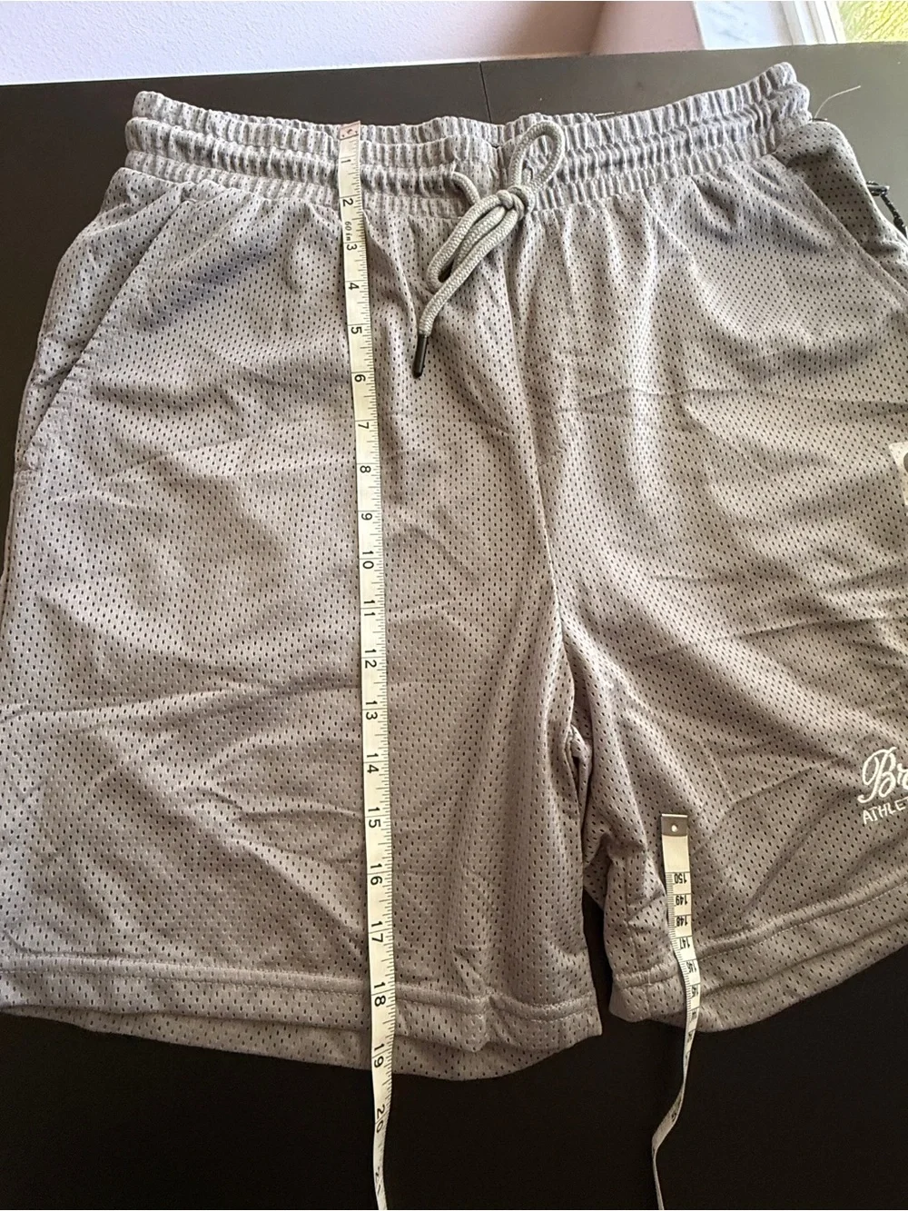 BKLYN Athletics Mens Mesh Athletic Shorts Gray Size Medium 7